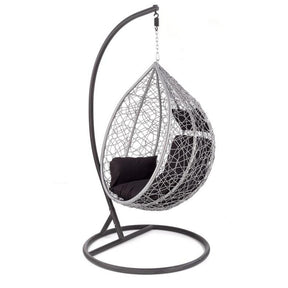 Balansoar pentru terasa Eggy, gri/negru, 195x106x112 cm