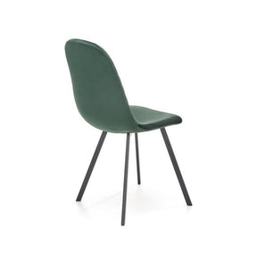Scaun K462, stofa catifelata verde inchis, 45x57x82 cm