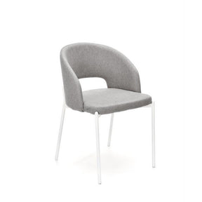 Scaun K486, stofa gri/alb, 51x57x77 cm