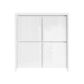 Comoda cu usi Kaspian, alb, 105X40.5X112.5 CM