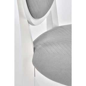 Scaun dining Velo, alb/gri, 44x53x96 cm