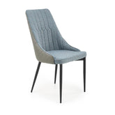 Scaun K448, gri deschis/albastru, 50x54x95 cm