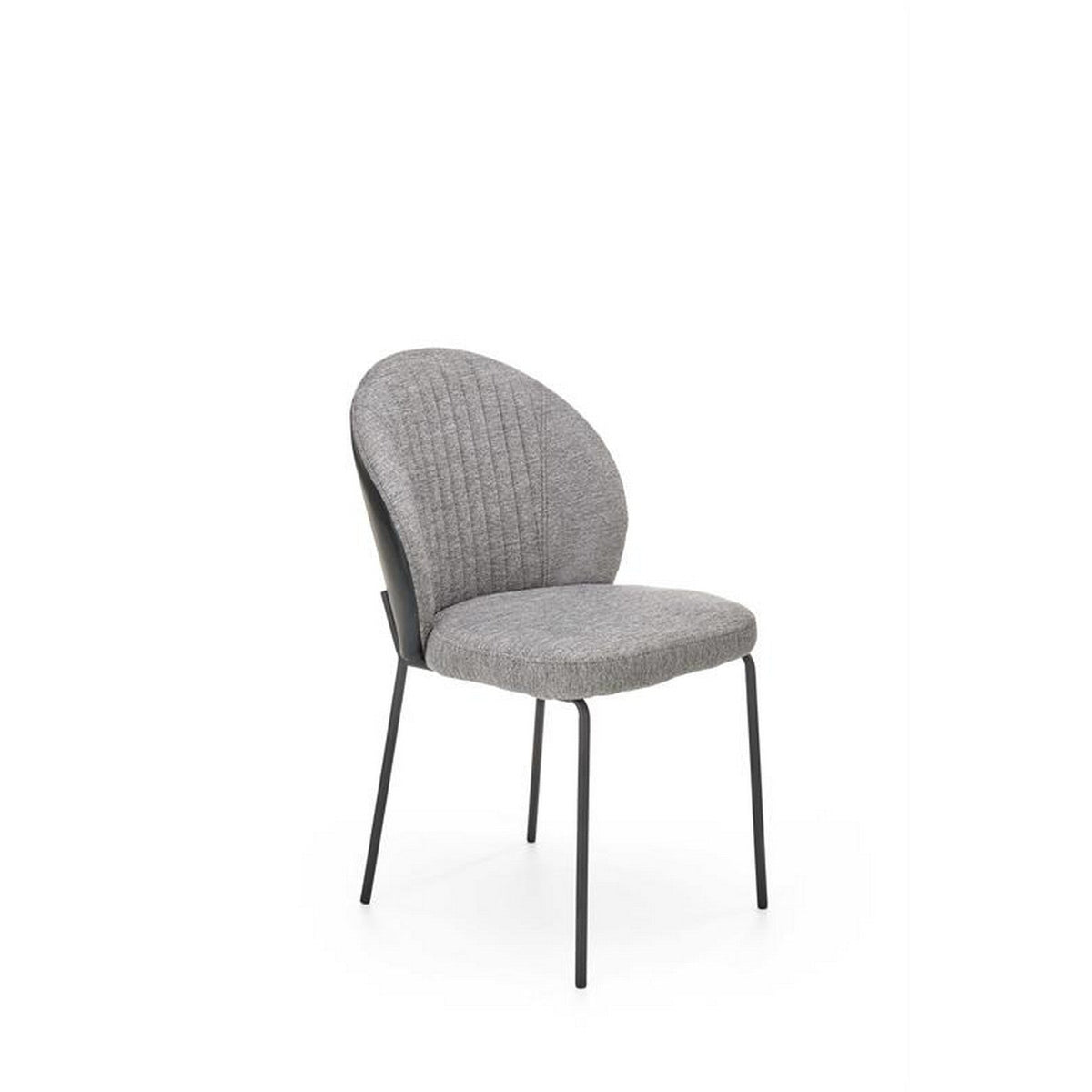 Scaun K471, stofa si piele ecologica gri, 50x58x85 cm