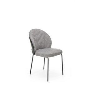 Scaun K471, stofa si piele ecologica gri, 50x58x85 cm