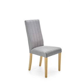 Scaun DIEGO 3, stofa catifelata gri deschis, 47x59x99 cm