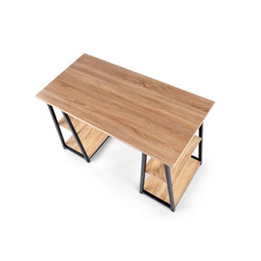 Birou B44, sonoma/negru, 120x60x77 cm