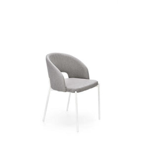 Scaun K486, stofa gri/alb, 51x57x77 cm