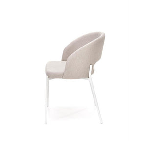 Scaun K486, stofa bej/alb, 51x57x77 cm