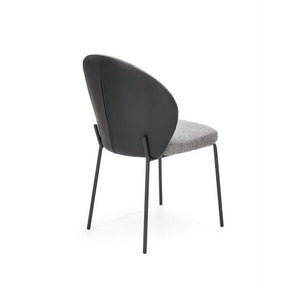 Scaun K471, stofa si piele ecologica gri, 50x58x85 cm
