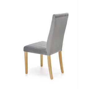 Scaun DIEGO 3, stofa catifelata gri deschis, 47x59x99 cm
