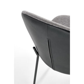 Scaun K471, stofa si piele ecologica gri, 50x58x85 cm