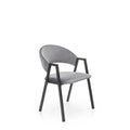 Scaun K473, stofa catifelata gri, 54x58x82 cm
