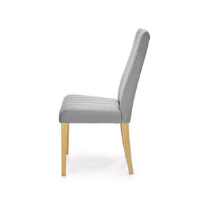 Scaun DIEGO 3, stofa catifelata gri deschis, 47x59x99 cm