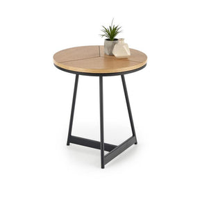 Masuta cafea Karida S, stejar natural/negru, 45x49 cm