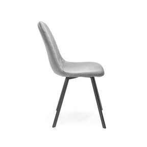 Scaun K462, stofa catifelata gri, 45x57x82 cm