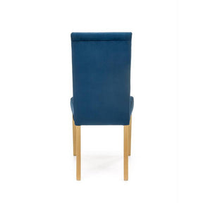 Scaun DIEGO 3, stofa catifelata albastru marin, 47x59x99 cm