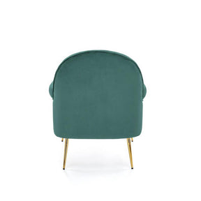 Fotoliu SANTI, catifea verde, 74x74x88x45 cm