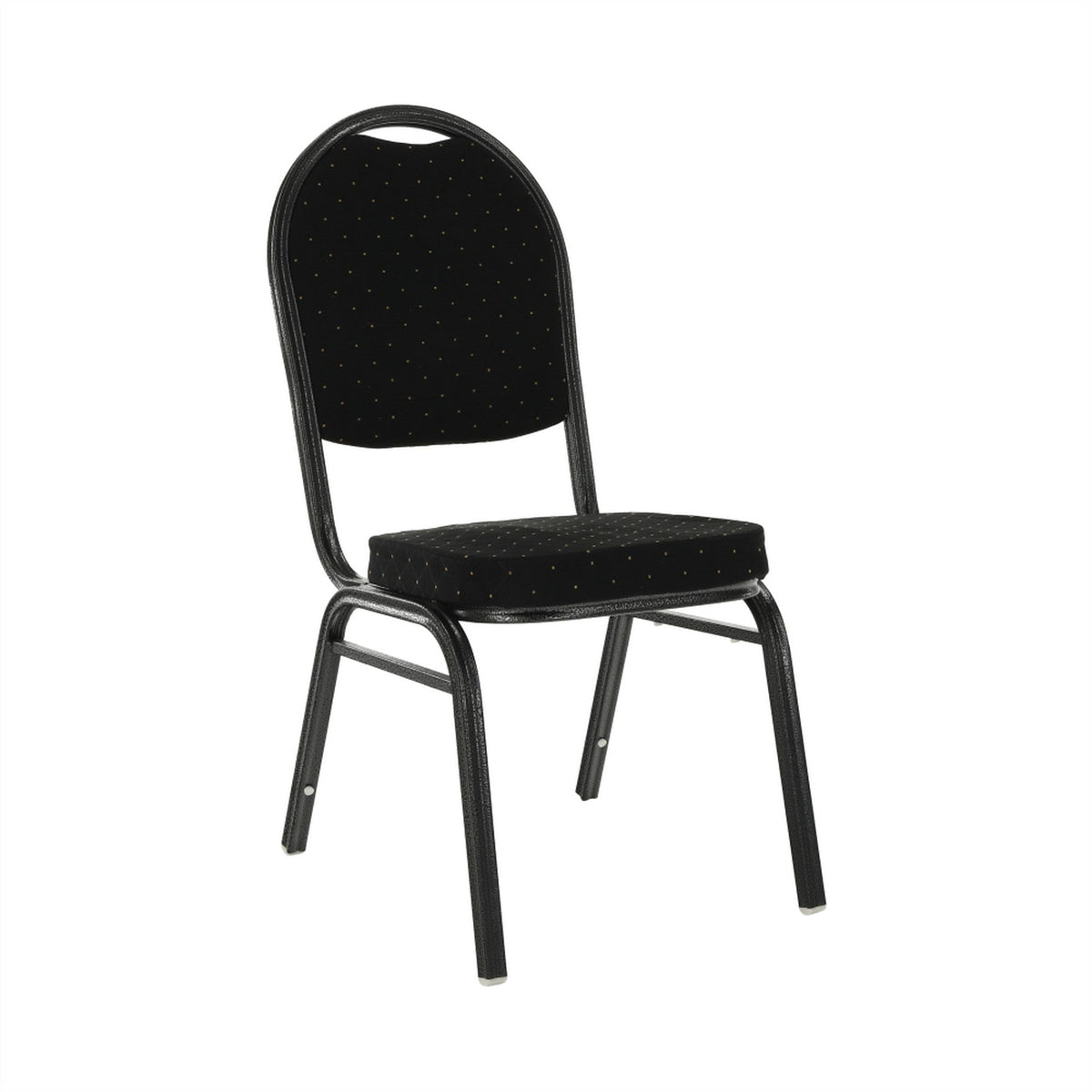 Scaun JEFF 2, țesătură neagră/cadru gri, 44x50x91 cm
