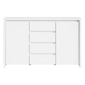 Comoda mata alba cu usi Kaspian, 143.5X40.5X92 CM