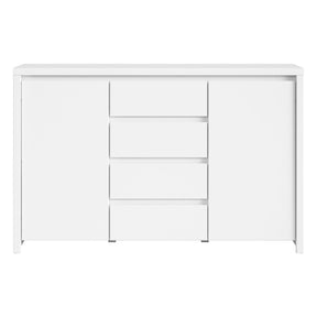 Comoda mata alba cu usi Kaspian, 143.5X40.5X92 CM