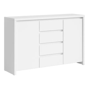 Comoda mata alba cu usi Kaspian, 143.5X40.5X92 CM