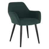 Fotoliu design, verde / negru, LACEY