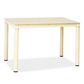 Mese sufragerie sticla crem Galant, 100x60x75