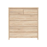 Comoda cu 6 sertare stejar sonoma KASPIAN, KOM6S, 104,5X40.5X112 CM