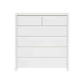 Comoda cu 6 sertare alb mat KASPIAN, KOM6S, 104,5X40.5X112 CM