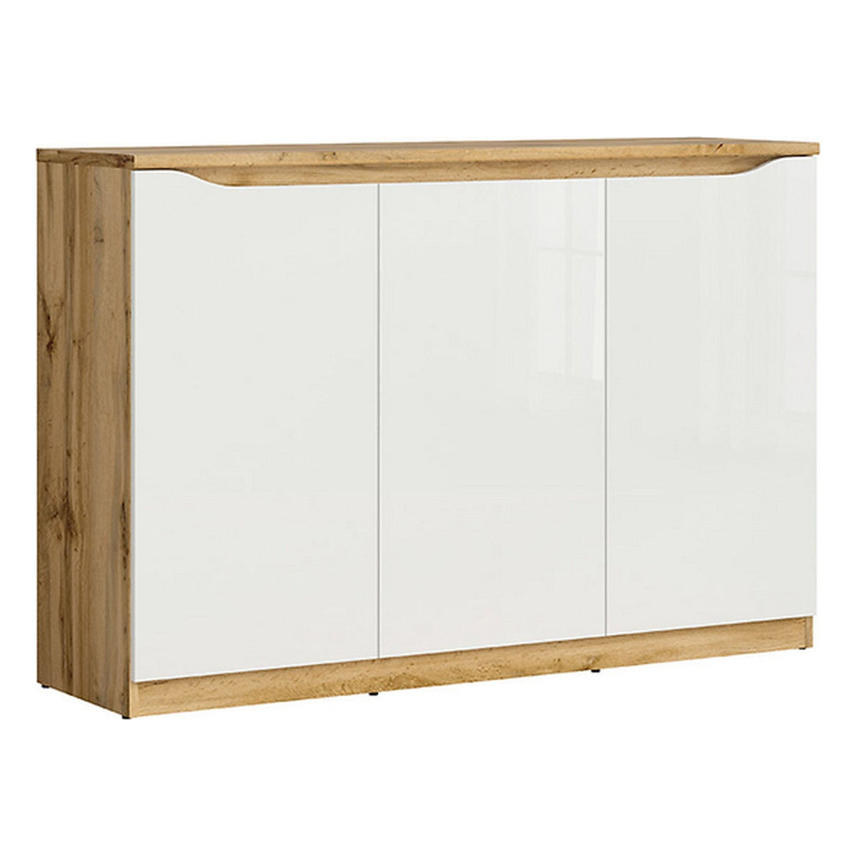 Dulap Nuis cu 3 usi, alb lucios, 39.5X135X91.5 cm