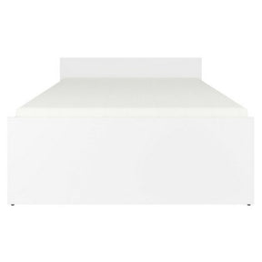 Pat alb Nepo Plus 120, 204x125x44,5-66,5 cm, fara somiera