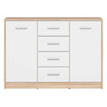 Comoda sonoma/alb NEPO PLUS, 118,5X34X84 CM