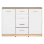 Comoda sonoma/alb NEPO PLUS, 118,5X34X84 CM