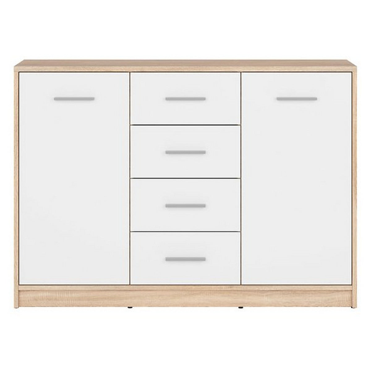 Comoda sonoma/alb NEPO PLUS, 118,5X34X84 CM