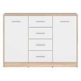 Comoda sonoma/alb NEPO PLUS, 118,5X34X84 CM