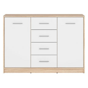 Comoda sonoma/alb NEPO PLUS, 118,5X34X84 CM