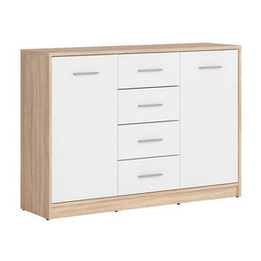 Comoda sonoma/alb NEPO PLUS, 118,5X34X84 CM