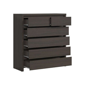 Comoda cu 6 sertare wenge KASPIAN, KOM6S, 104,5X40.5X112 CM