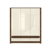 Dulap pentru haine Ruso, stejar april/luciu perlat, 178,5x60,5x204,5 cm