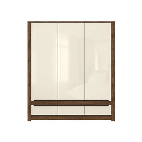 Dulap pentru haine Ruso, stejar april/luciu perlat, 178,5x60,5x204,5 cm