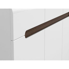 Comoda dormitor alb lucios Azteca Trio, 150X41X84 CM