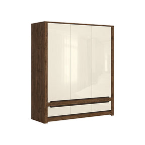 Dulap pentru haine Ruso, stejar april/luciu perlat, 178,5x60,5x204,5 cm