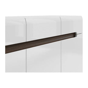 Comoda dormitor alb lucios Azteca Trio, 150X41X84 CM