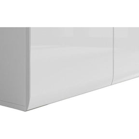Comoda dormitor alb lucios Azteca Trio, 150X41X84 CM