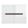 Comoda pentru hol 4 usi  alb lucios AZTECA TRIO, 105X41X84 CM