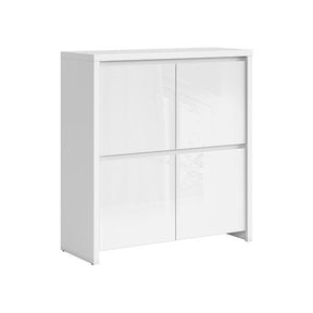 Comoda cu usi Kaspian, alb, 105X40.5X112.5 CM
