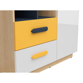 Comoda Wesker, sonoma/alb, 90x40,5x97 cm.