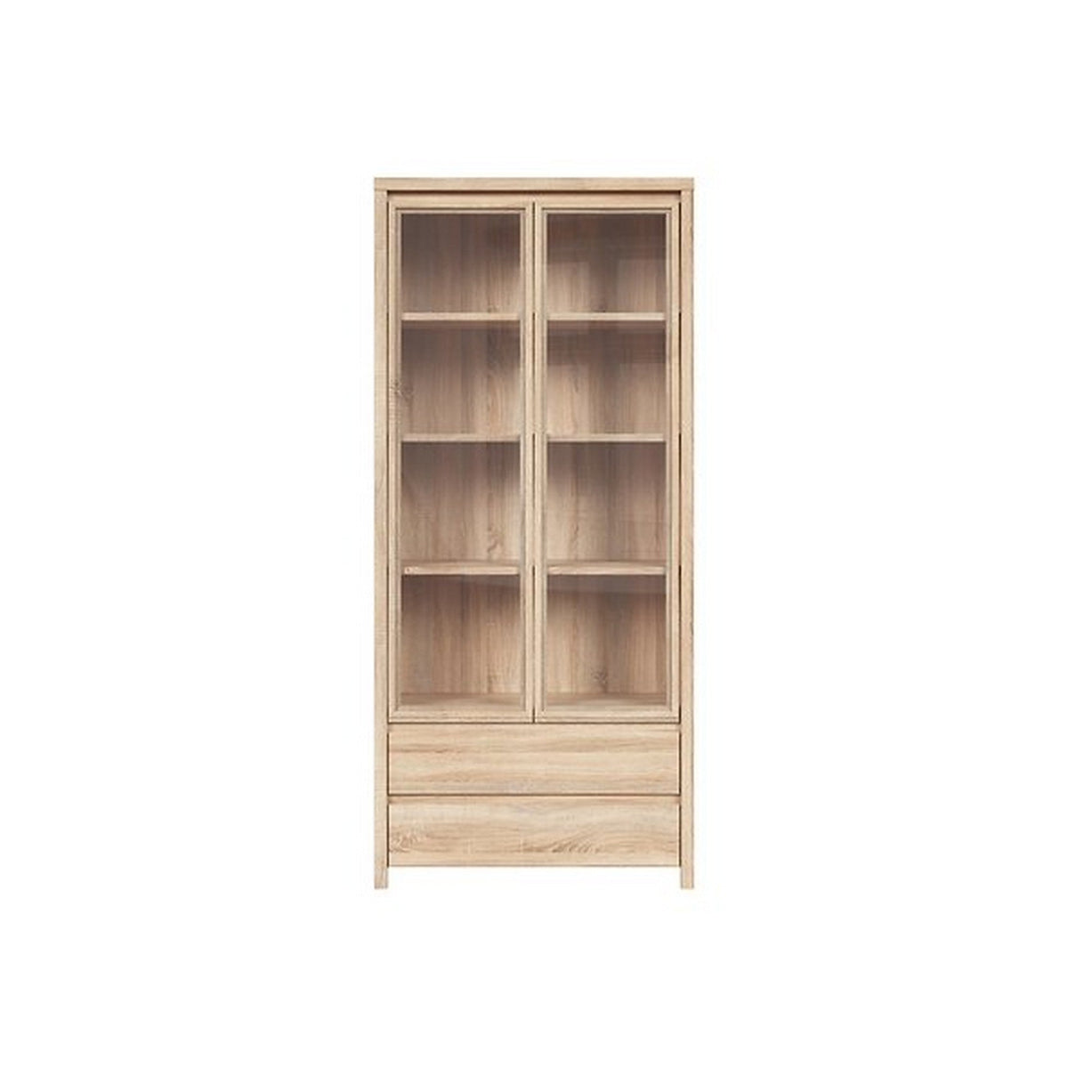 Vitrina living moderna sonoma Kaspian, 90X40,5X200,5 CM