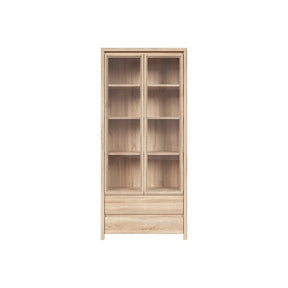 Vitrina living moderna sonoma Kaspian, 90X40,5X200,5 CM
