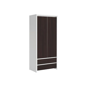Dulap 2 usi 2 sertare Kaspian SZF2D2S, 90X55.5X200.5 CM